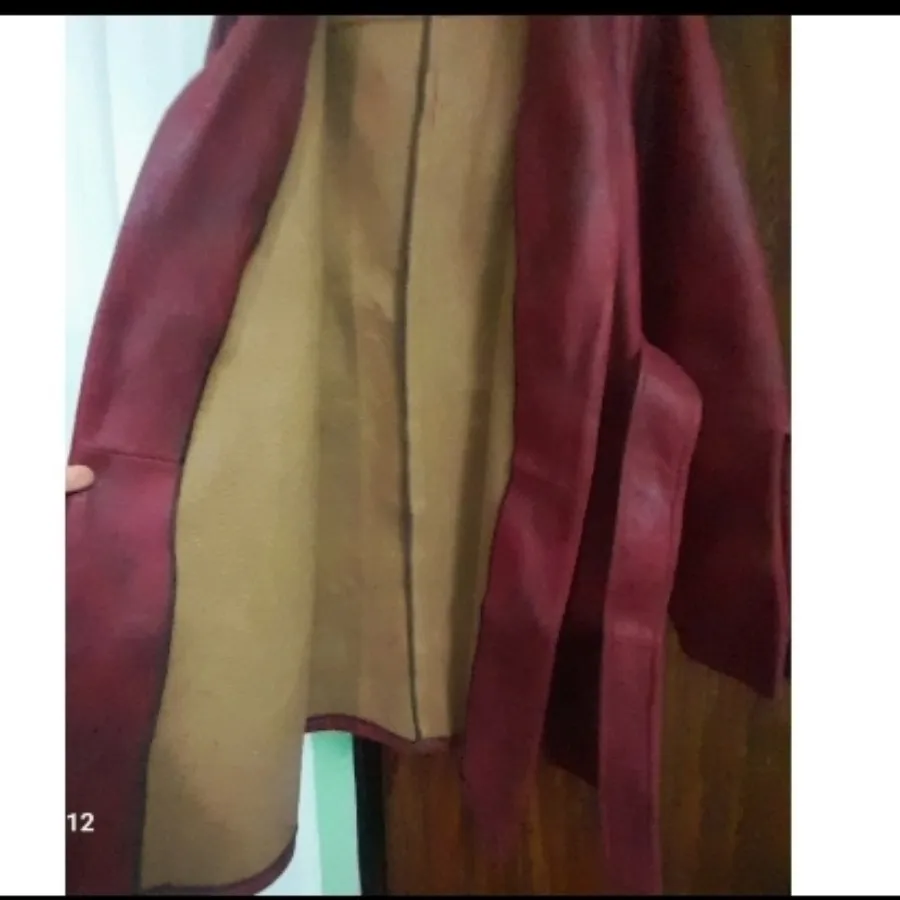 پالتو فوتر با رویه چرم