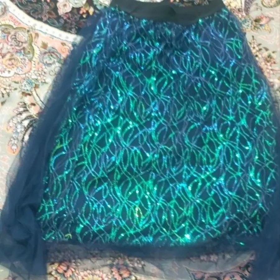 دامن مشکی سبز