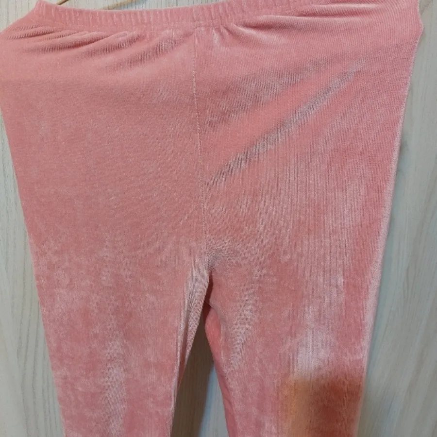 شلوار مخمل کبریتی صورتی