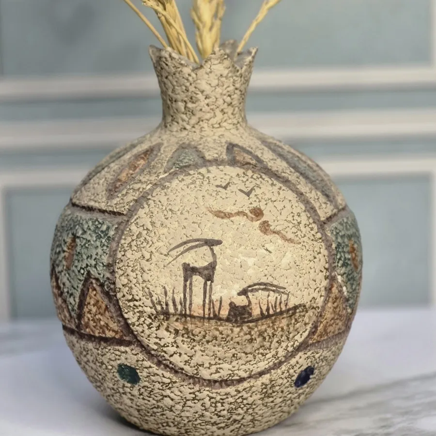 گلدان سفالی طرح کویر