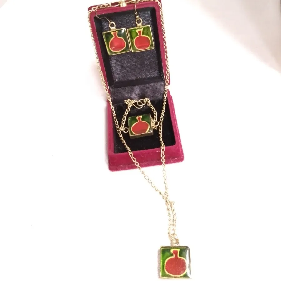 ست کامل برنزی طرح انار