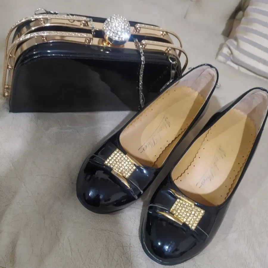 ست کیف و کفش ورنی مجلسی