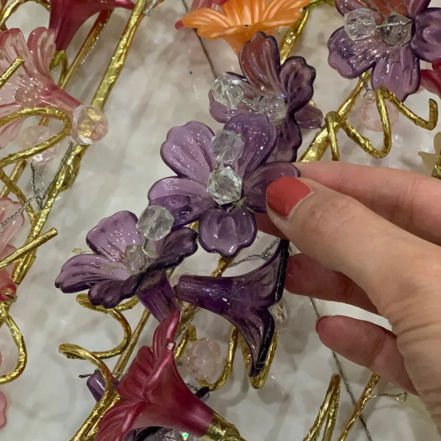 گل تزیینی کریستالی