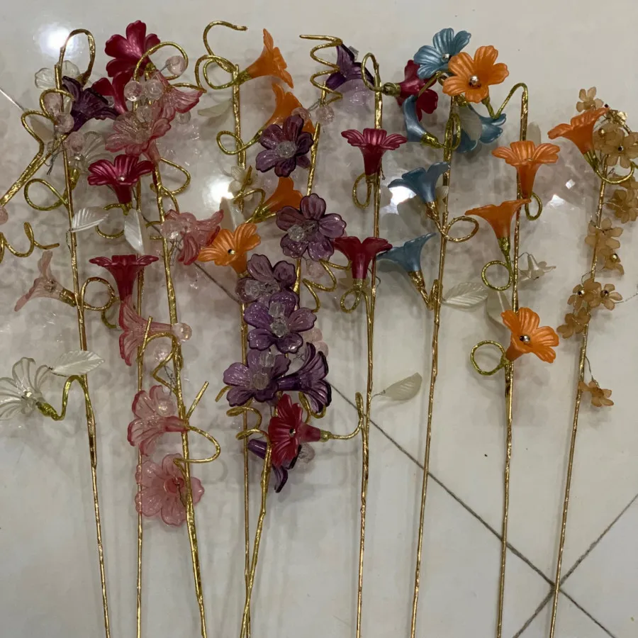 گل تزیینی کریستالی