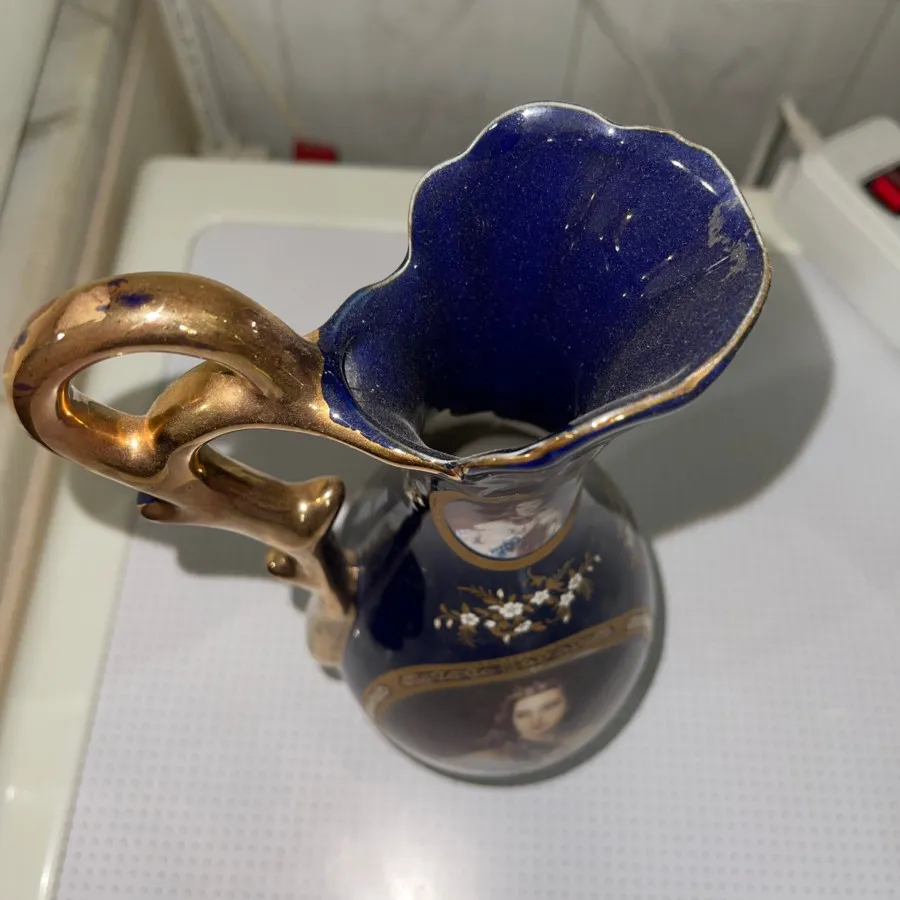 گلدان لمونژ طلاکوب