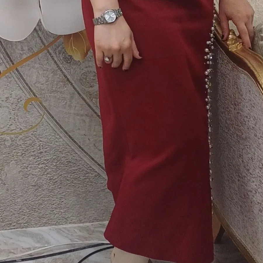 پیراهن مجلسی زرشکی شیک