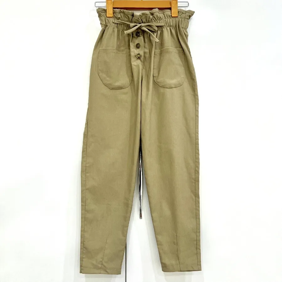 شلوار کرم مام فیت