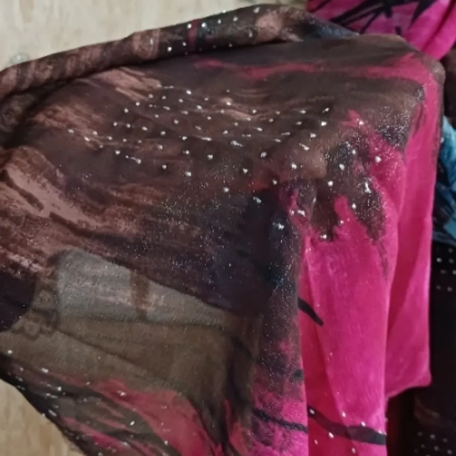 پارچه حریر سه رنگ