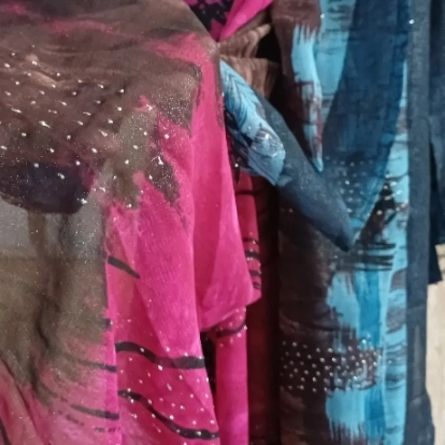 پارچه حریر سه رنگ