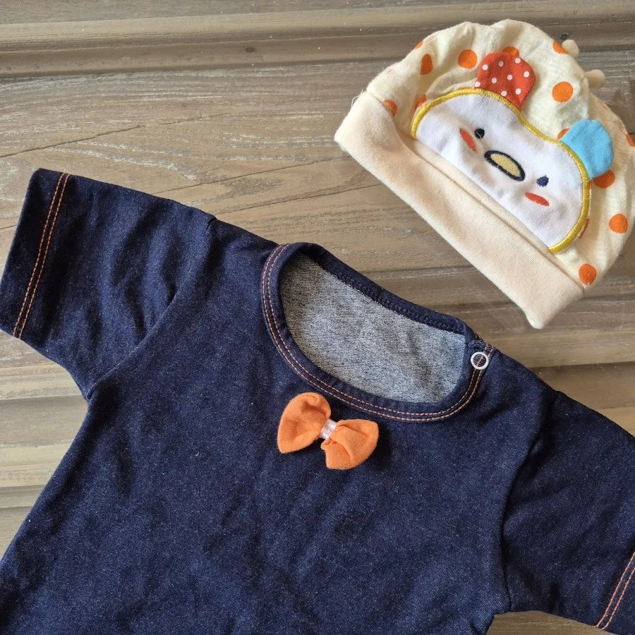 بادی آستین کوتاه جین