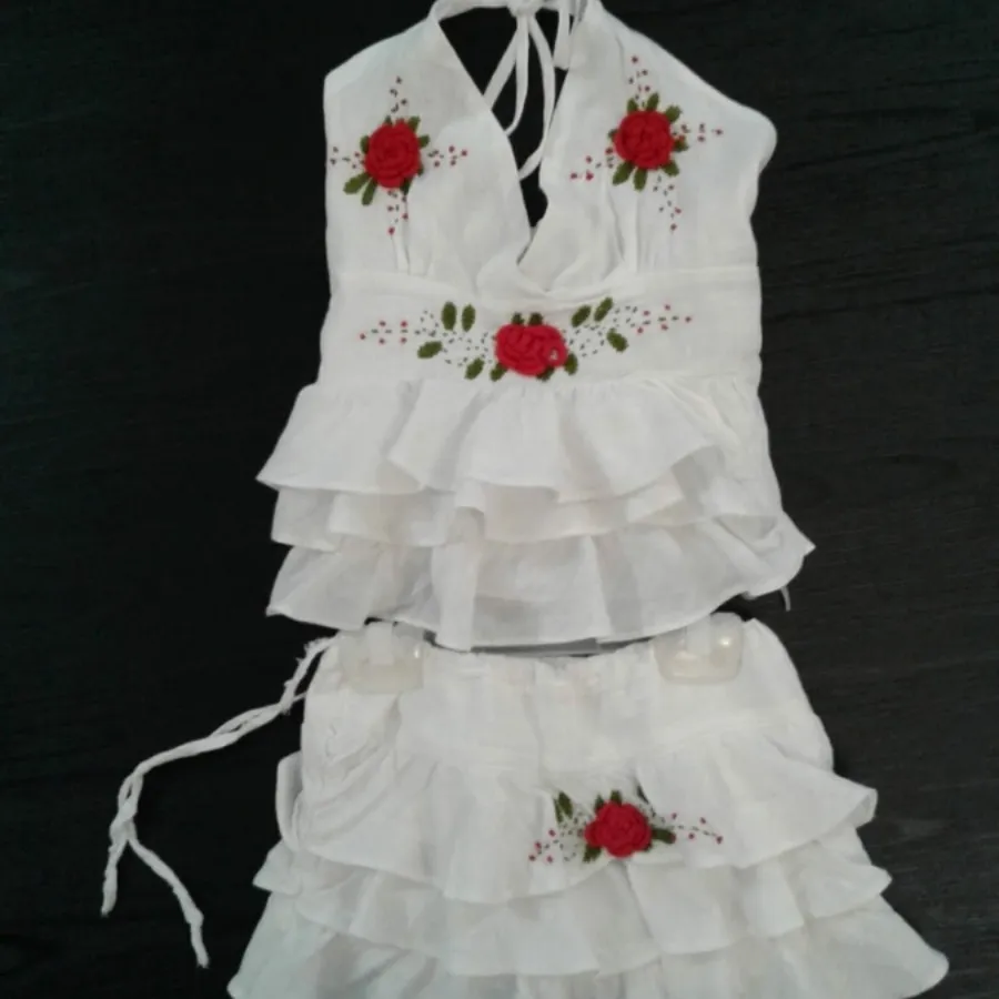 ست تاپ و دامن نخی تایلندی