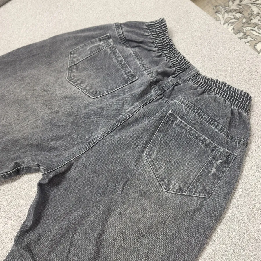 شلوار جین مام فیت طوسی