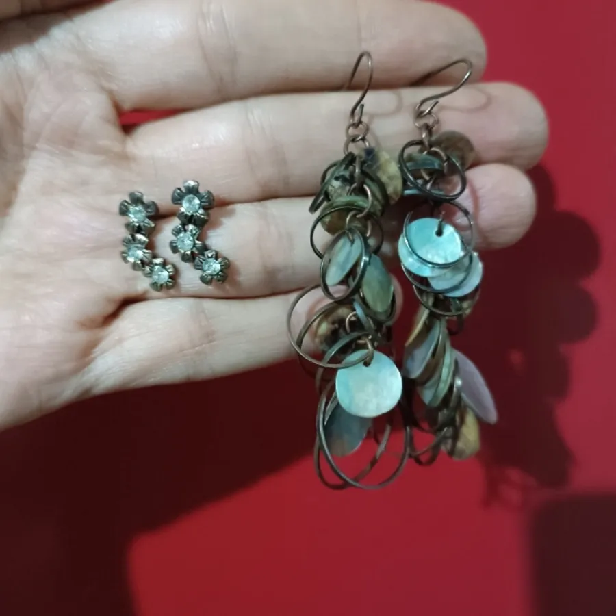 گوشواره  مس و صدف