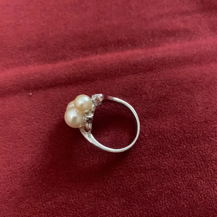 انگشتر استیل مرواریدی