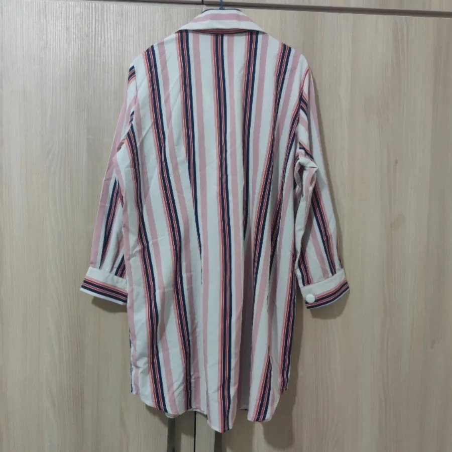 شومیز مانتویی راه‌راه