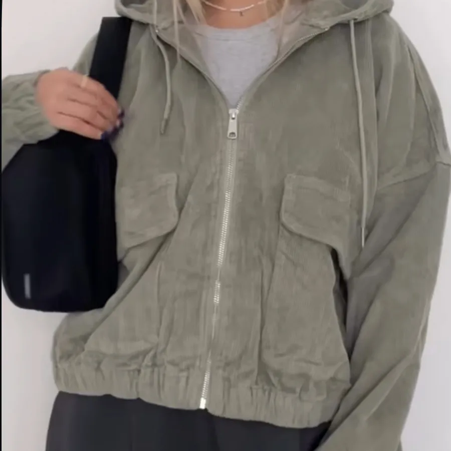 کاپشن مخمل کبریتی سبز