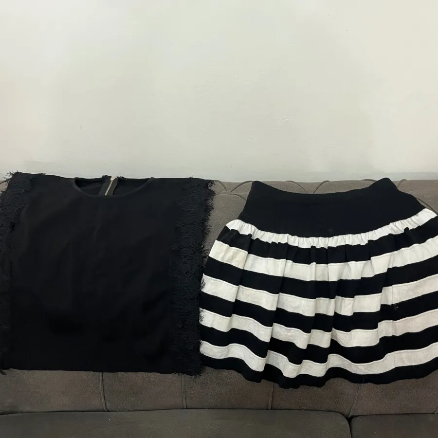 ست تاپ و دامن بافت