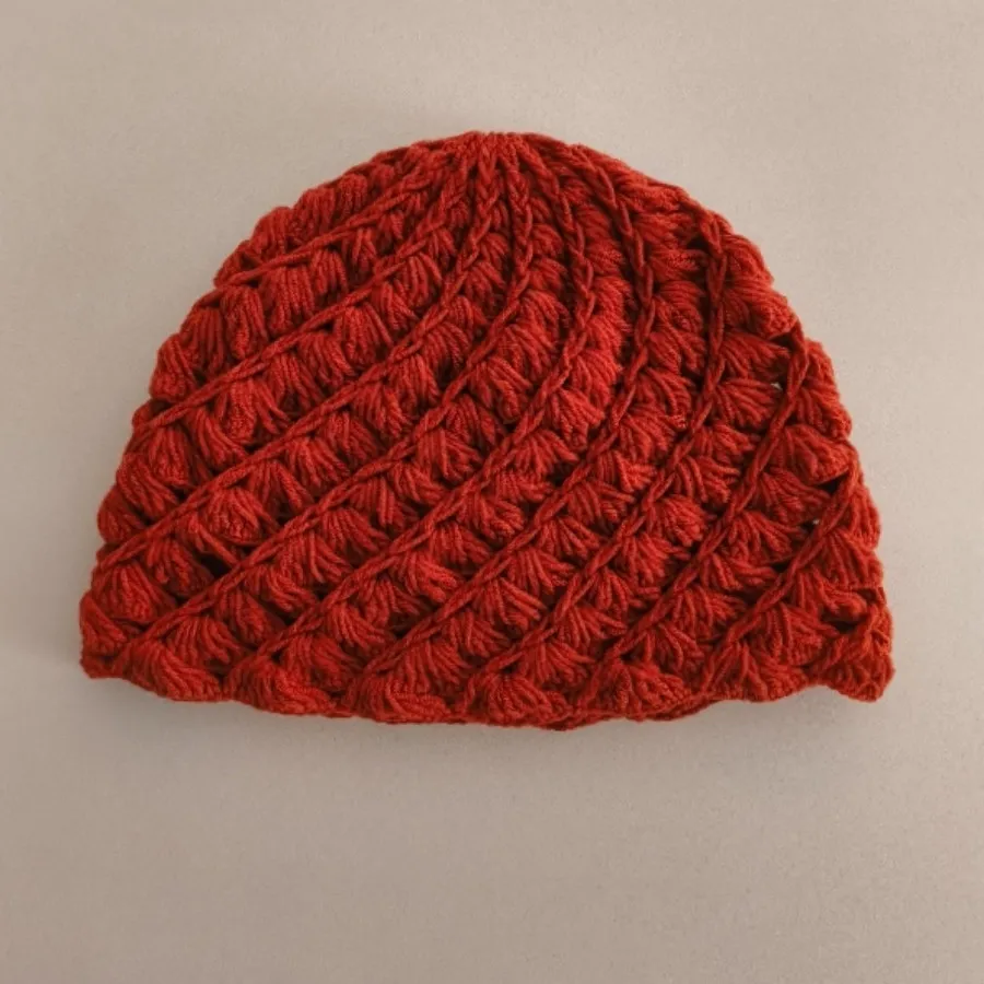 کلاه آجری دست بافت