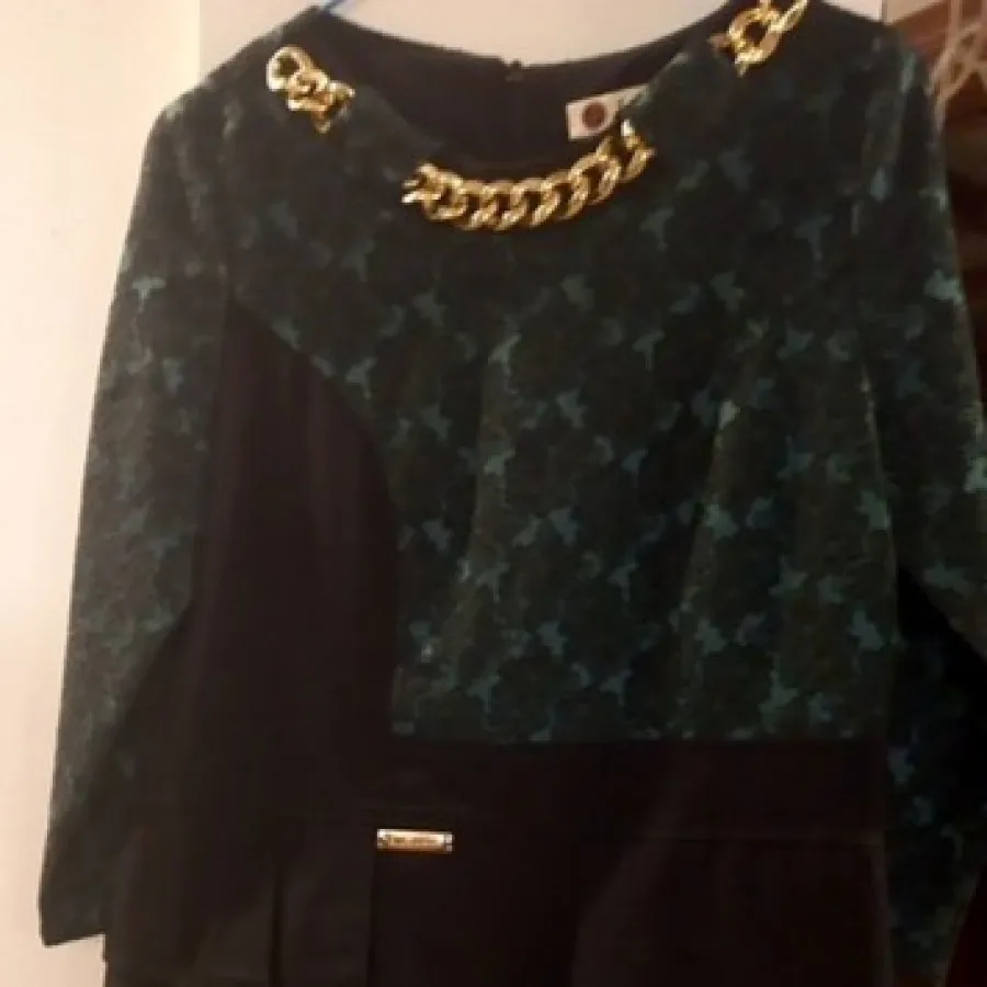 پیراهن سبزمشکی بالای زان