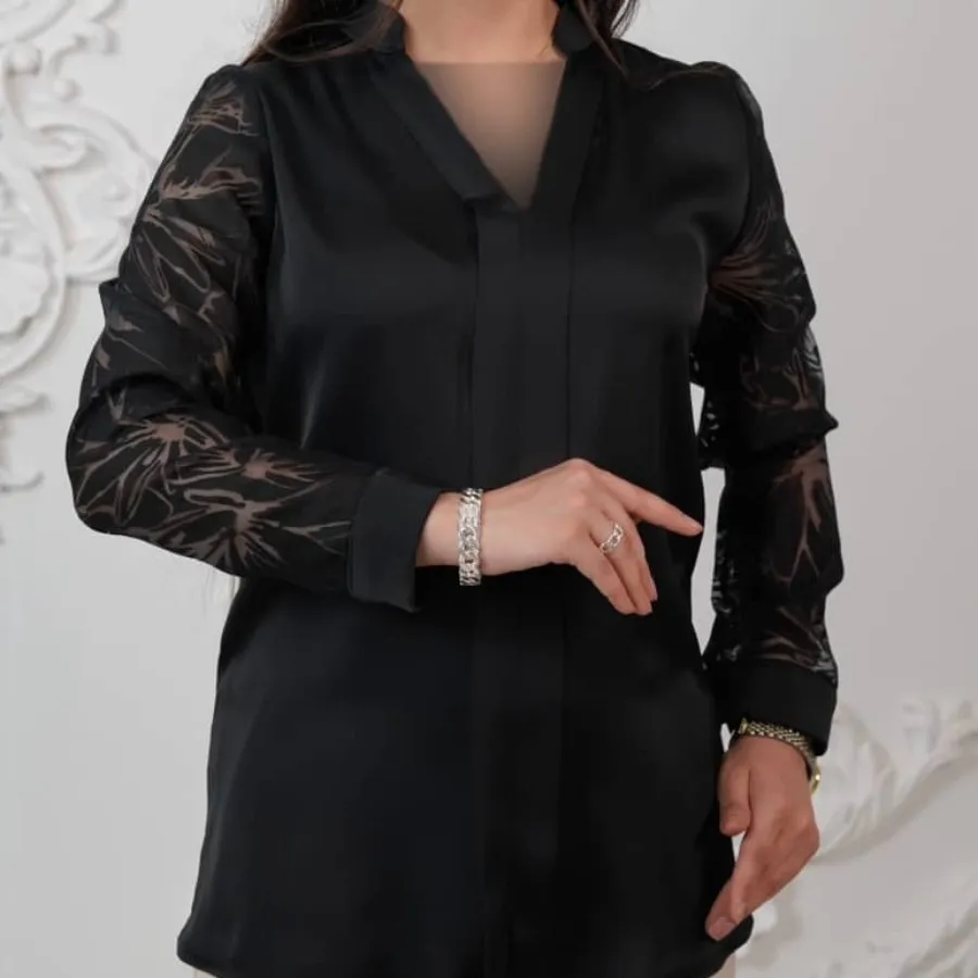 شومیز مشکی یقه هفت