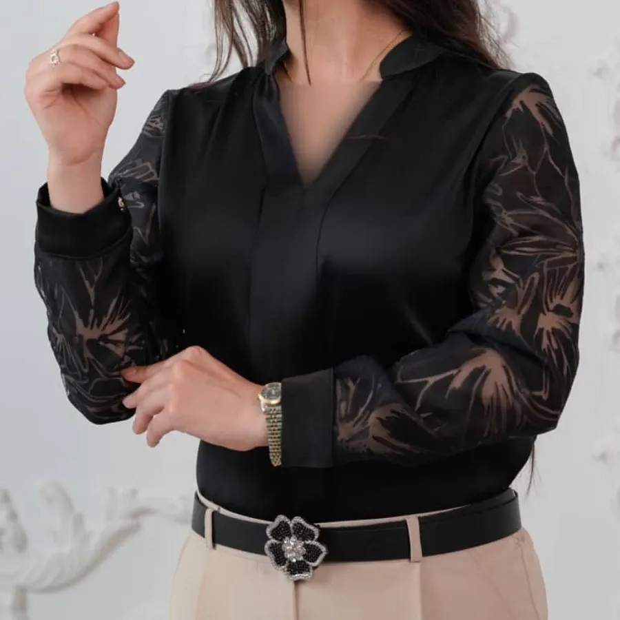 شومیز مشکی یقه هفت