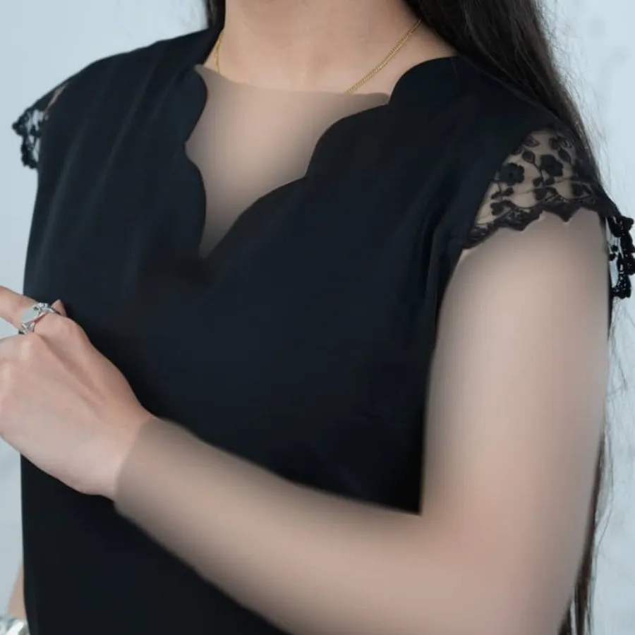 تاپ مشکی مجلسی کرپ