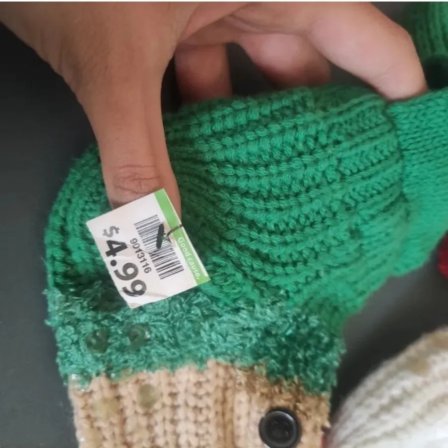 جوراب پاپوش بافت کریسمسی