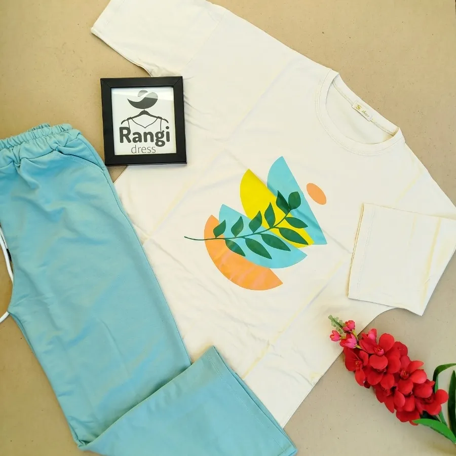 ست تیشرت لانگ و شلوار بگ