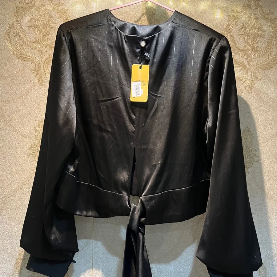 شومیز مشکی ساتن