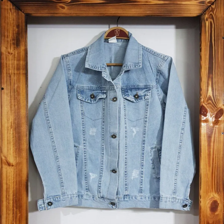 کت جین نگین دار