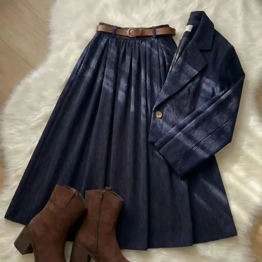 کت دامن مخمل کبریتی