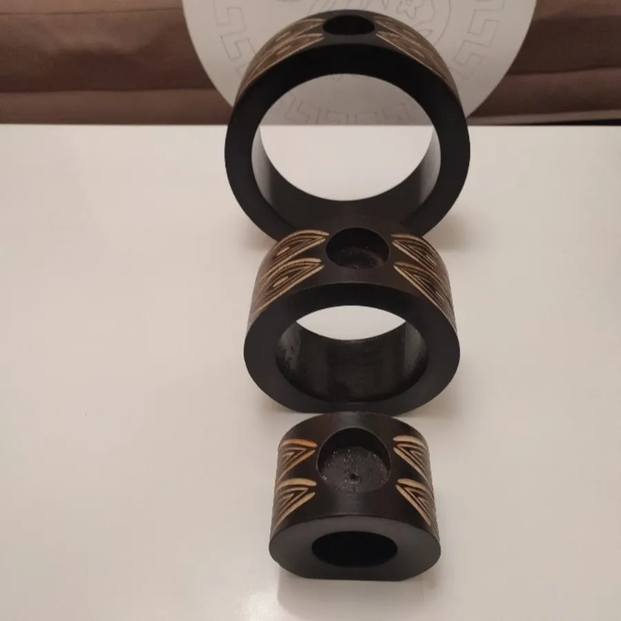 جا شمعی چوبی سه تیکه