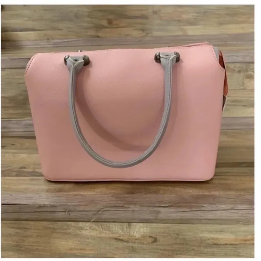 کیف زیبا صورتی طوسی