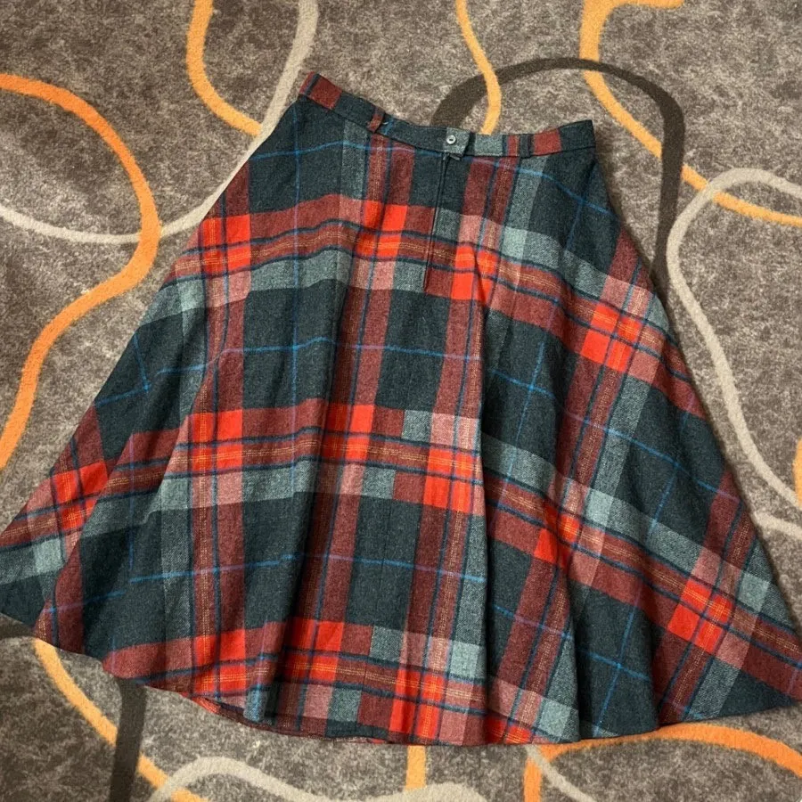 دامن پشمی چهارخونه