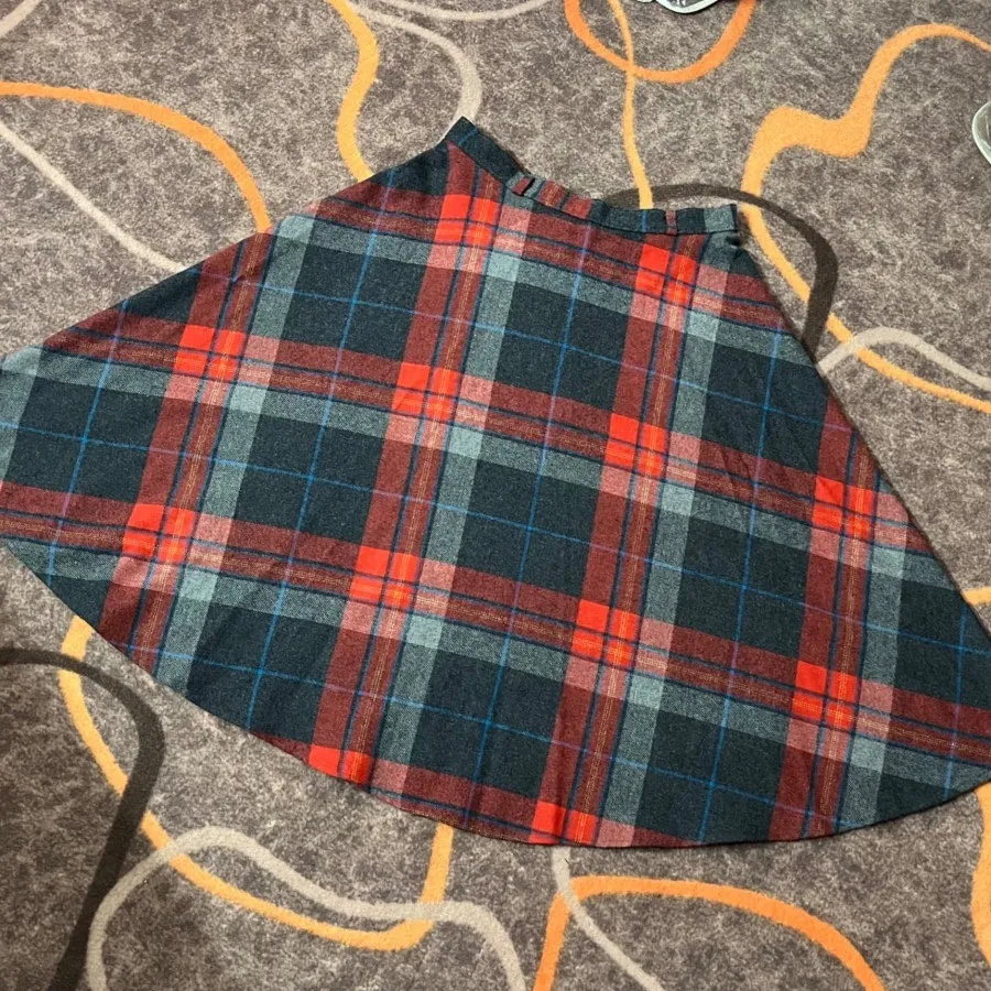 دامن پشمی چهارخونه