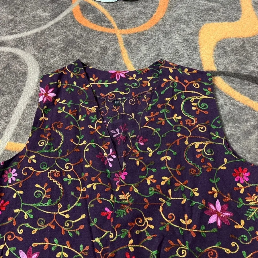 سارافن/رویی بنفش گلدوزی