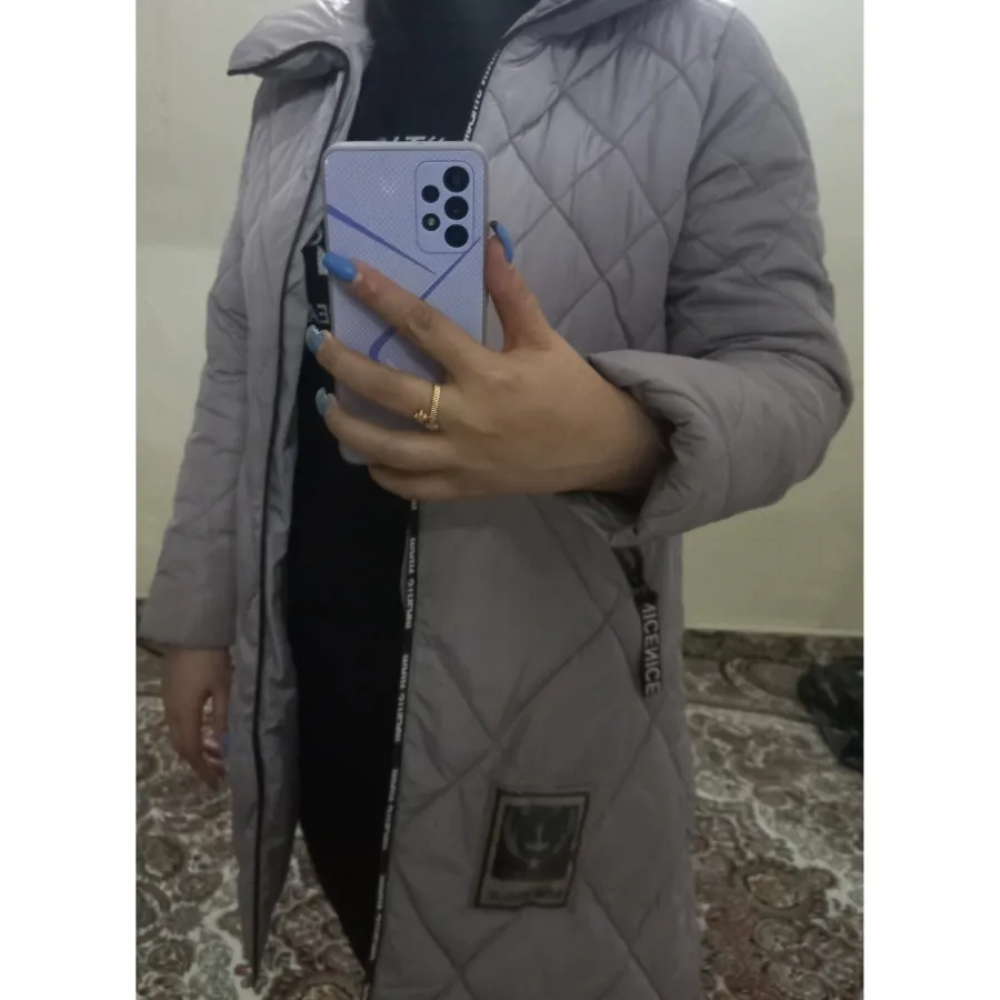 کاپشن پافری طوسی گرم