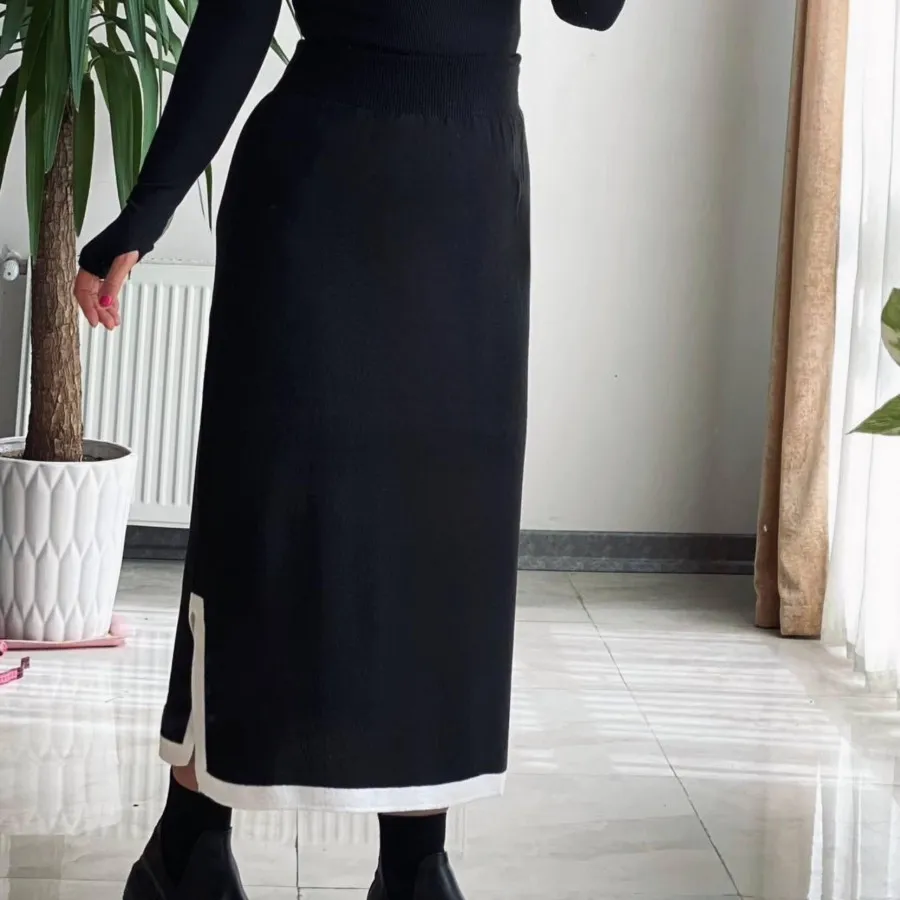 دامن بافت چاک دار