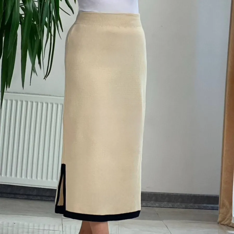 دامن بافت چاک دار