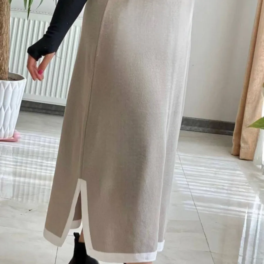 دامن بافت چاک دار