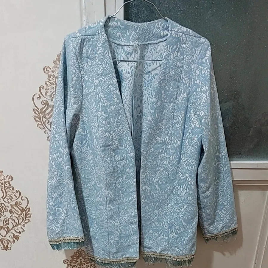 مانتو طرحدارآبی