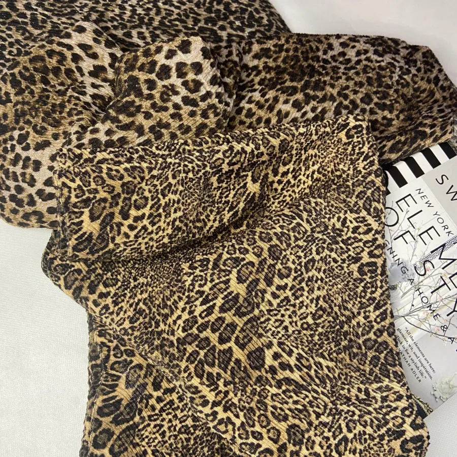 روسری پلیسه پلنگی