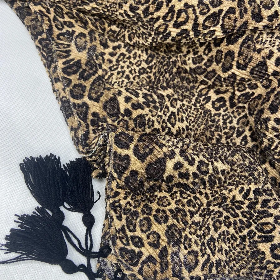 روسری پلیسه پلنگی