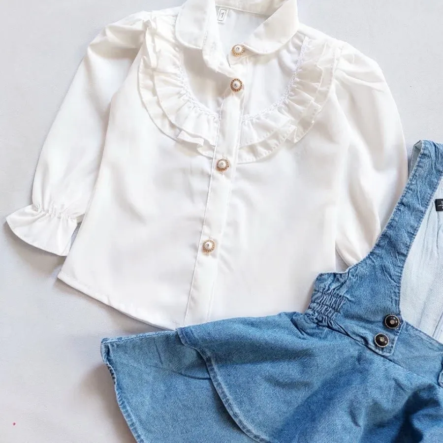 شومیز سارافون جین کیف دار