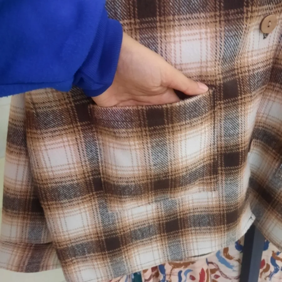 کراپ کت چهارخونه