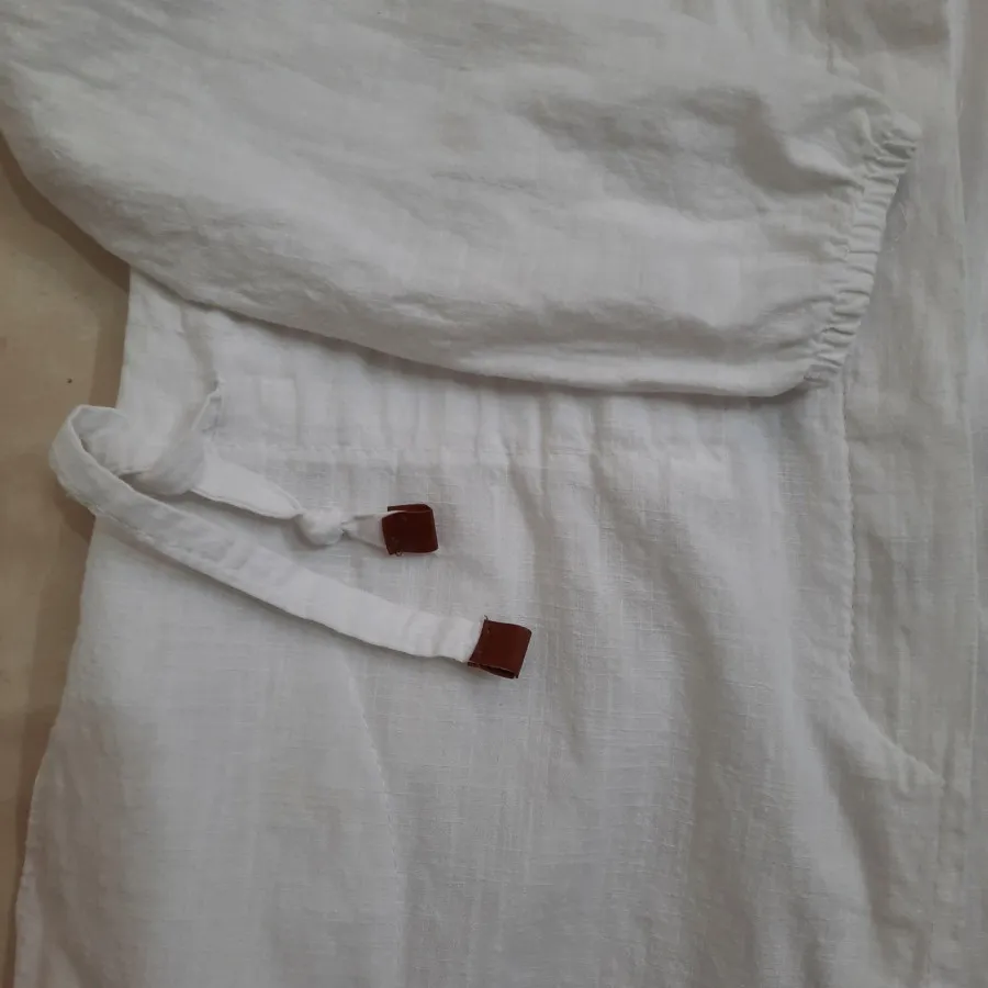 مانتو روپوش نخی سفید