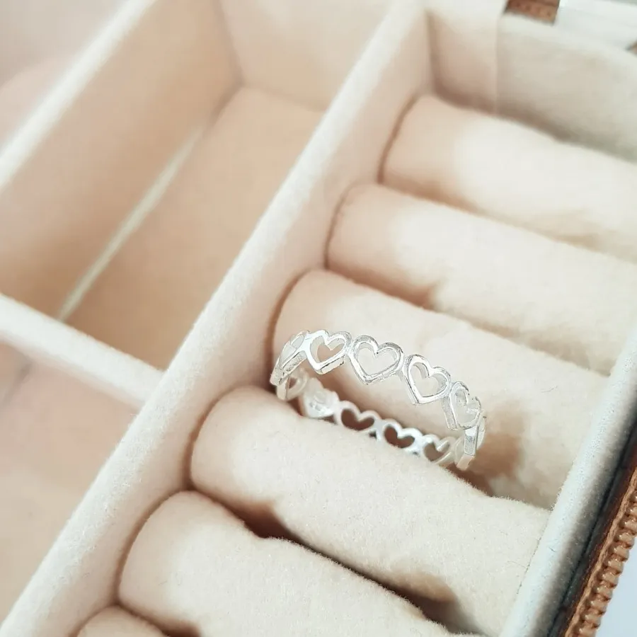 انگشتر طرح قلب نقره 925