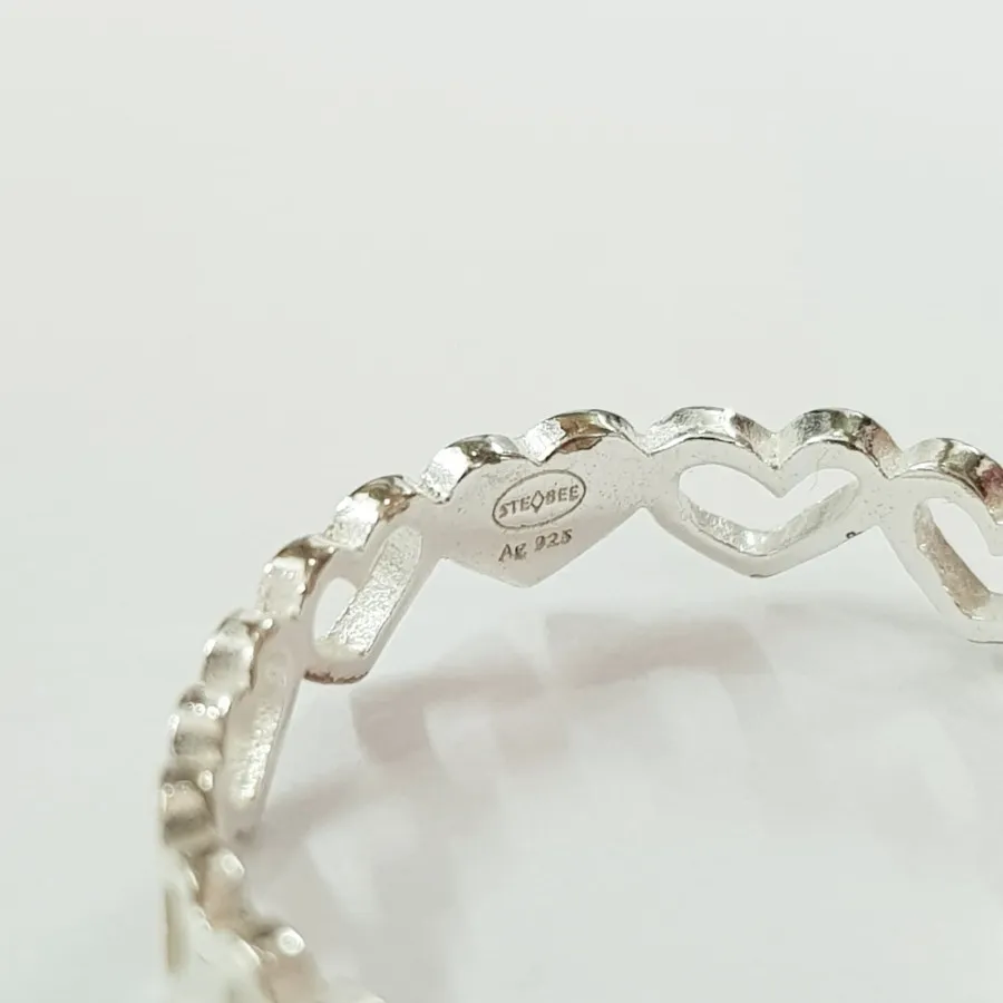 انگشتر طرح قلب نقره 925