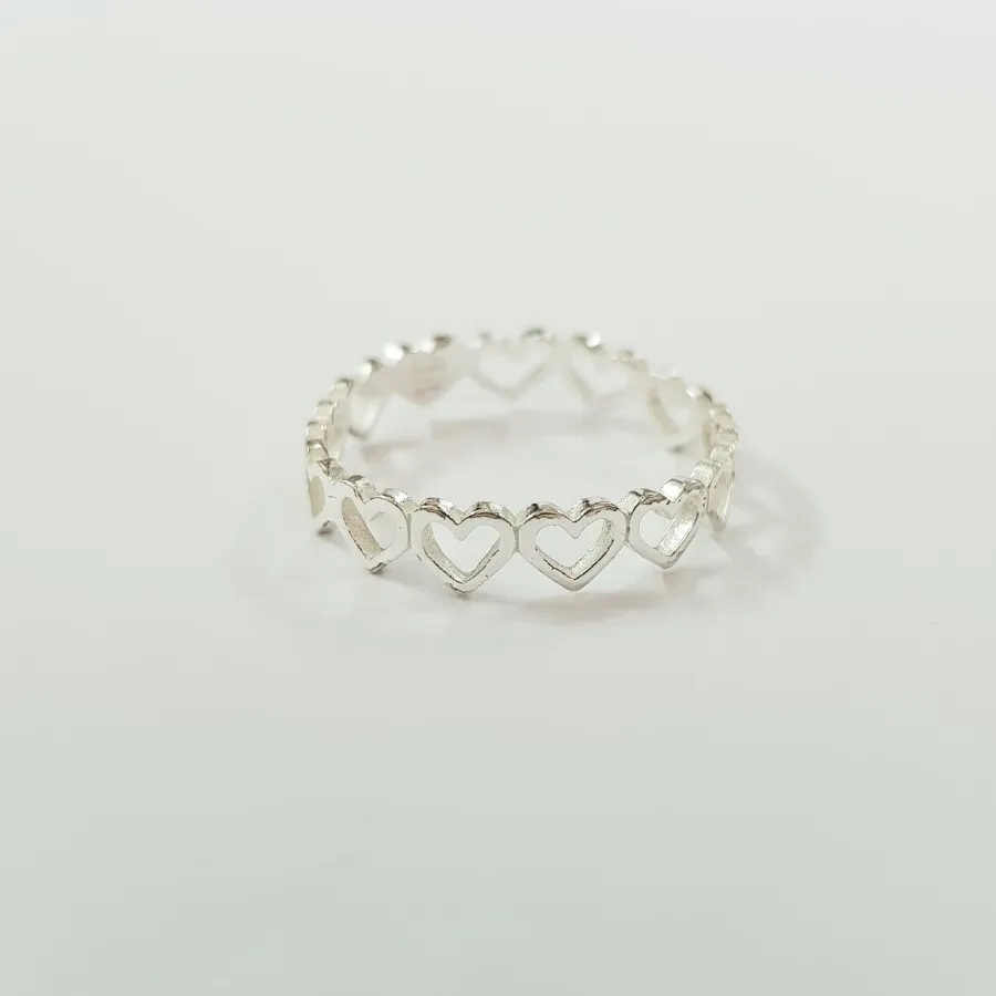 انگشتر طرح قلب نقره 925