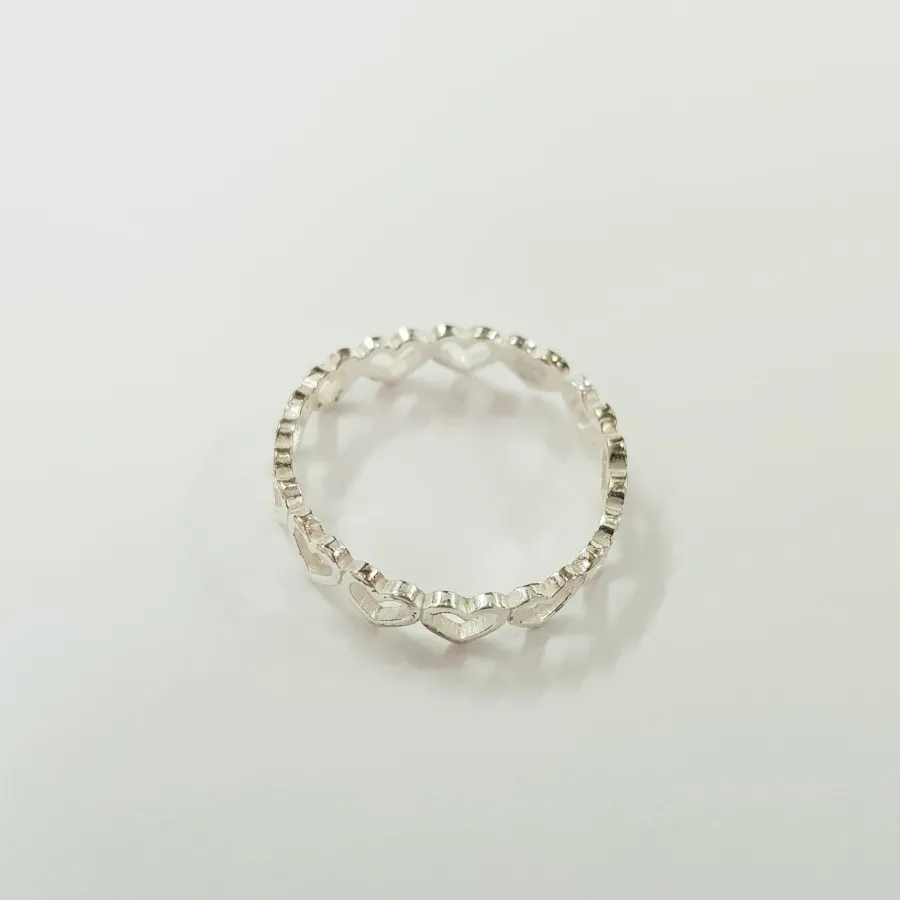 انگشتر طرح قلب نقره 925